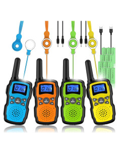 Walkie Talkies Recargables WisHouse para Niños y Adultos 4 Sets