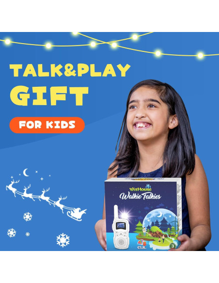 Walkie Talkies Recargables WisHouse para Niños y Adultos 4 Sets