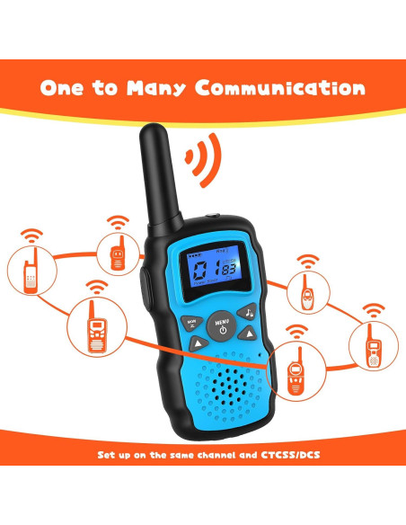 Walkie Talkies Recargables WisHouse para Niños y Adultos 4 Sets