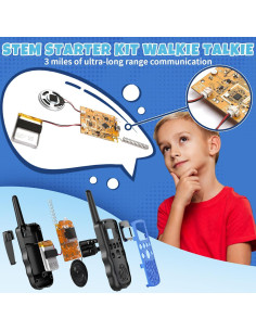 Kits de Walkie Talkies Recargables STENDA para Niños 4.83 km 2