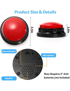 Botones de Grabación de Voz Youeon - 6 Colores, 30 Segundos 2