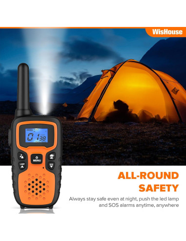 Walkie Talkies WisHouse M9 Recargables 4 Unidades 1.61 km