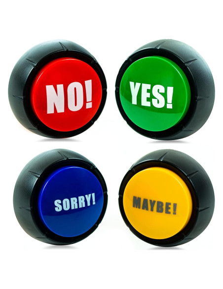 Juego de 4 Botones de Sonido Granatan - Sí, No, Tal Vez, Lo Siento