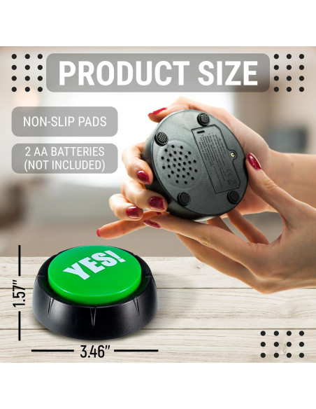 Juego de 4 Botones de Sonido Granatan - Sí, No, Tal Vez, Lo Siento