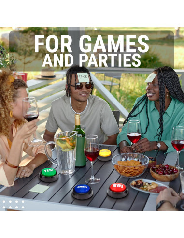 Juego de 4 Botones de Sonido Granatan - Sí, No, Tal Vez, Lo Siento