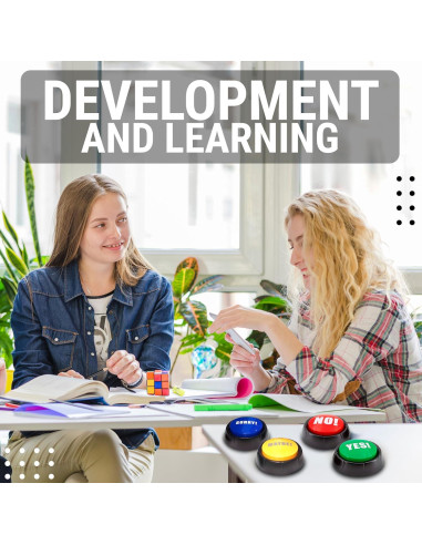 Juego de 4 Botones de Sonido Granatan - Sí, No, Tal Vez, Lo Siento