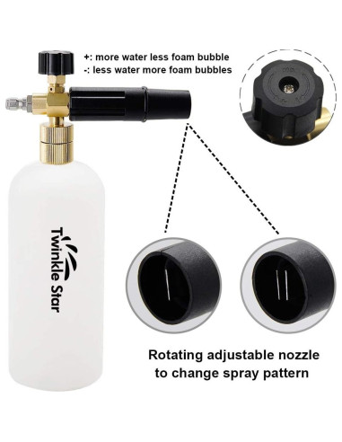 Pistola de Lavado a Presión Twinkle Star 1L con Cañón de Espuma