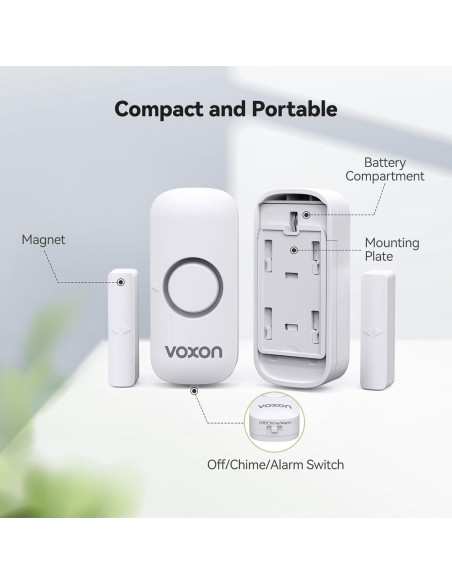 Alarmas de Puerta VOXON 100dB - Seguridad Infantil 2PCS