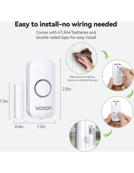 Alarmas de Puerta VOXON 100dB - Seguridad Infantil 2PCS