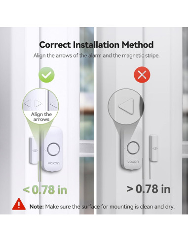 Alarmas de Puerta VOXON 100dB - Seguridad Infantil 2PCS