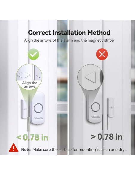 Alarmas de Puerta VOXON 100dB - Seguridad Infantil 2PCS