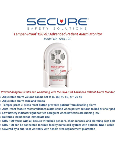 Alarma de Silla Segura Personal Safety 14CSET-5 - Sensor 30x30cm