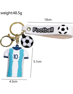 Llavero de Camiseta de Fútbol KCKEYS con Balón Deportivo 2
