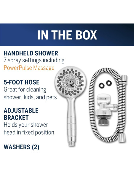 Cabezal de Ducha de Mano Waterpik XRO-763E Cromo 7 Modos