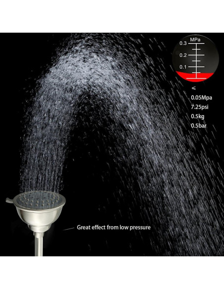 Cabezal de Ducha Voolan 4" Alta Presión 5 Configuraciones Níquel