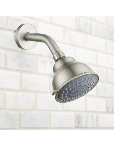 Cabezal de Ducha Voolan 4" Alta Presión 5 Configuraciones Níquel