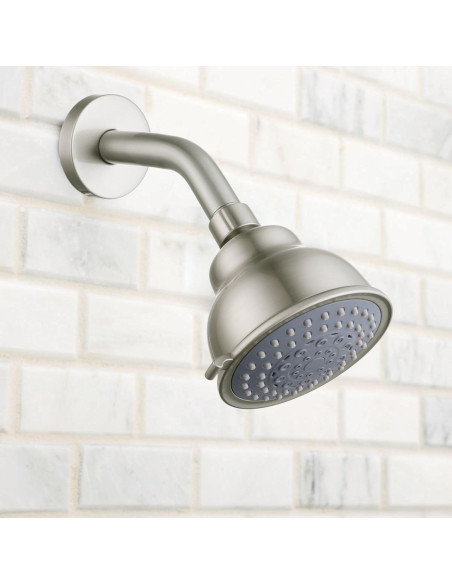 Cabezal de Ducha Voolan 4" Alta Presión 5 Configuraciones Níquel