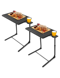 Mesa de Bandeja Multifuncional LORYERGO Lett01BK2 Ajustable