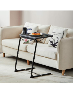 Mesa de bandeja de TV Rubypin ajustable 52.1x39.4cm Negro 2