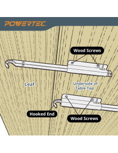 Soportes de Mesa Plegable de Metal POWERTEC 4PK - 22.68 kg 2