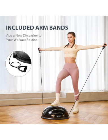 Bola de Equilibrio ZELUS 58 cm con Bandas de Resistencia y Bomba