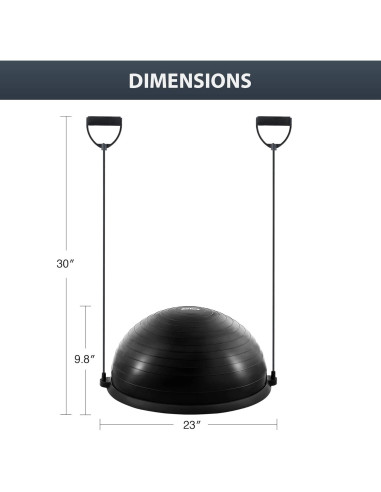 Bola de Equilibrio ZELUS 58 cm con Bandas de Resistencia y Bomba