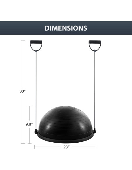 Bola de Equilibrio ZELUS 58 cm con Bandas de Resistencia y Bomba