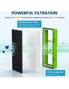 Filtros HEPA Colorfullife para Purificadores Holmes y Bionaire 2