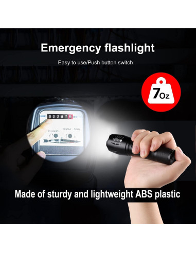 Linterna Recargable USB YXQUA LP-8381, 1000 Lúmenes, IPX6