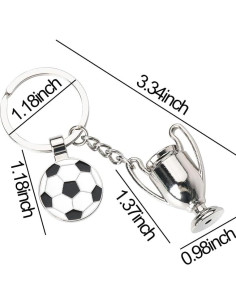 Llaveros de Fútbol YALLNASL con Trofeo y Balón - Regalos para Todos 2