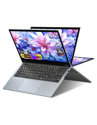 Laptop 2 en 1 KUMNOSAL UL143 15.6" Touch, AMD R3, 16GB RAM, 512GB SSD