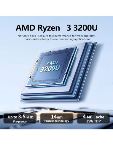 Laptop 2 en 1 KUMNOSAL UL143 15.6" Touch, AMD R3, 16GB RAM, 512GB SSD