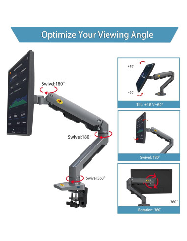 Soporte de Monitor NB North Bayou G60 27"-45" Ajustable