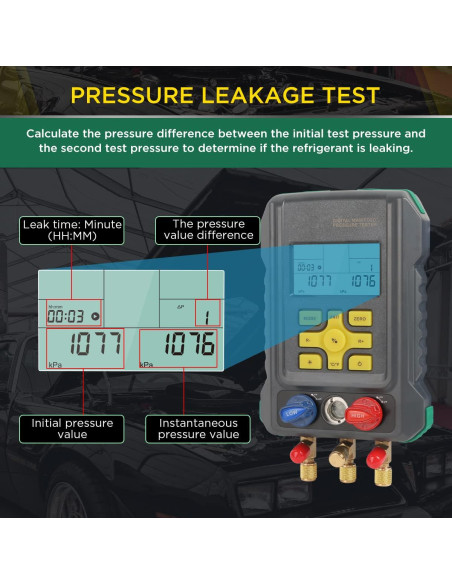 Conjunto de Manómetros Digitales CMTOOL AQ-49 HVAC 93 Refrigerantes