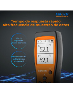 Registrador de Datos de Temperatura Elitech RC-5 + Termopar Doble ICT-220 2