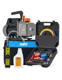 Kit de Bomba de Vacío Orion Motor Tech 1/3 hp 4.0 CFM con Manómetro