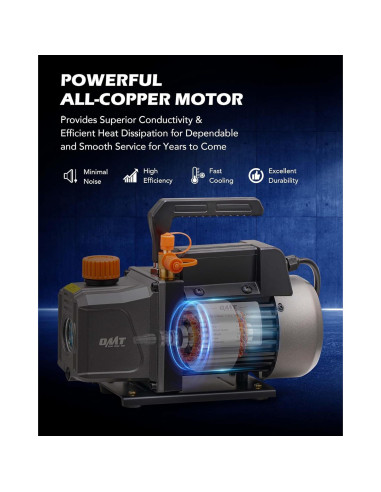 Kit de Bomba de Vacío Orion Motor Tech 1/3 hp 4.0 CFM con Manómetro