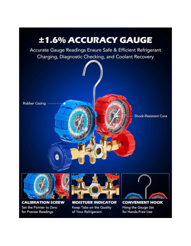 Kit de Bomba de Vacío Orion Motor Tech 1/3 hp 4.0 CFM con Manómetro