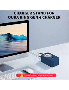 Cubierta Protectora de Silicona para Cargador Oura Ring 4 Azul 2