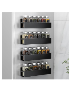 Estante Magnético para Especias Agotglmi - 4 Frascos 120ml