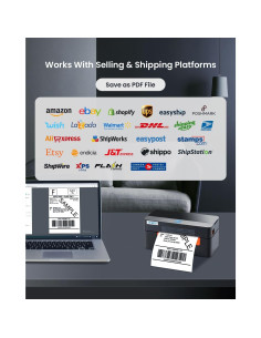 Impresora de Etiquetas Térmicas VRETTI D463B 4x6 USB 203 DPI 2