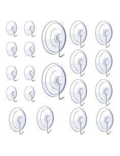 Ganchos de Ventosa Scaups 20PCS PVC Acero Inoxidable 304