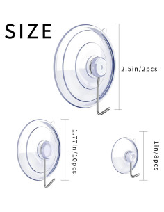 Ganchos de Ventosa Scaups 20PCS PVC Acero Inoxidable 304 2