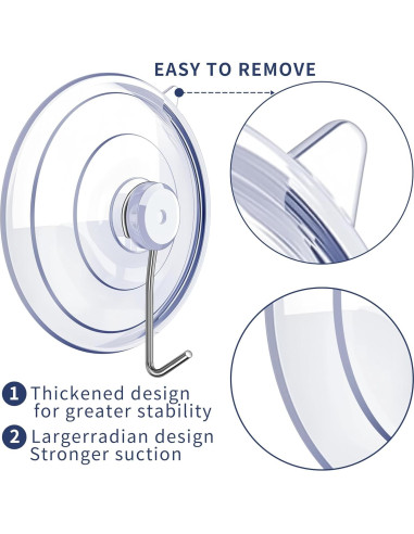 Ganchos de Ventosa Scaups 20PCS PVC Acero Inoxidable 304