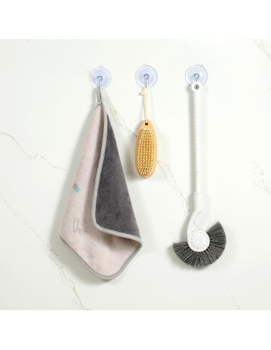 Ganchos de Ventosa Scaups 20PCS PVC Acero Inoxidable 304