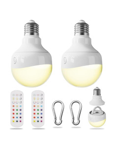 Bombillas Recargables Histar E26 RGB 2500mAh 2 Paquete