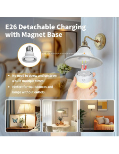 Bombillas Recargables Histar E26 RGB 2500mAh 2 Paquete 2