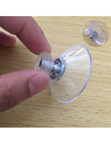 Ventosas de Cristal Transparentes BlingKingdom 6pcs 41mm