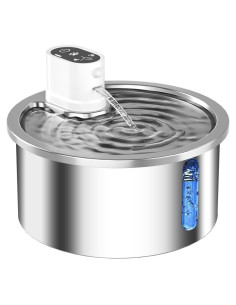 Fuente de Agua Inalámbrica Jzla Pro 3.2L Acero Inoxidable para Gatos