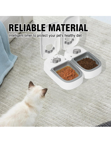 Comedero Automático SKAILING F7 para Gatos y Perros 2 Comidas